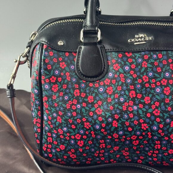NWOT Authentic Coach F59445 Ranch Floral Print Mini Bennett Canvas Satchel - Picture 2 of 14